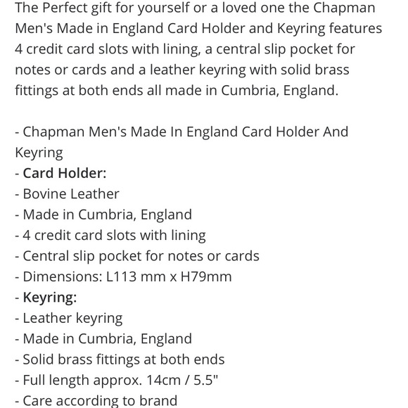 NWT Chapman Leather Card Holder & Key Ring - Picture 5 of 7